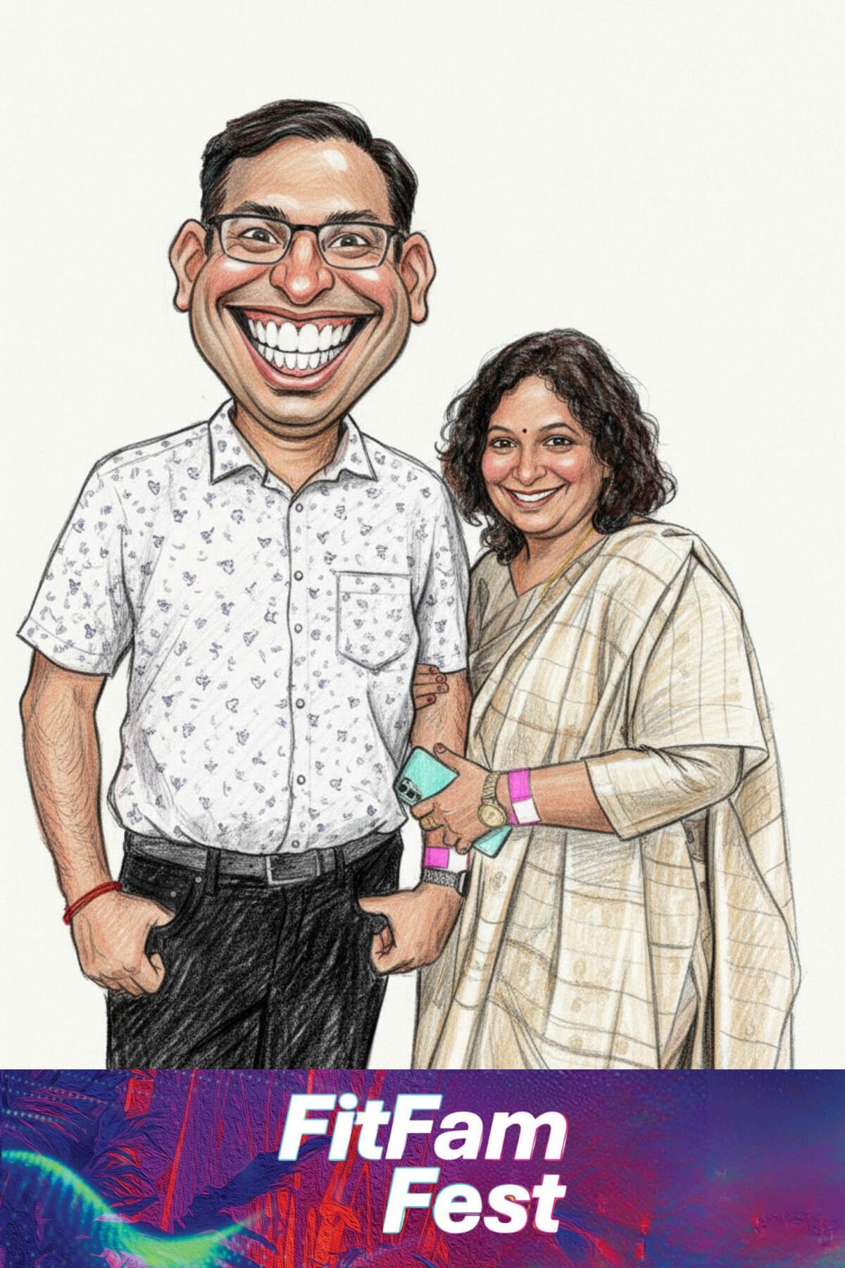 AI Caricature portraits for Deloitte India by Quenth