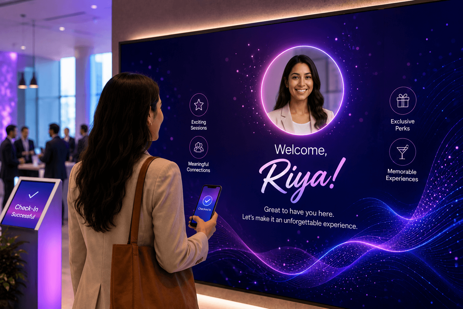 welcome wall checkin experience
